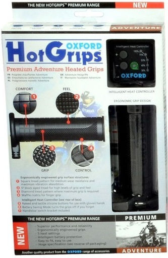 Oxford Heated Motorcycle Grips Hot Grip Adventure OF690 in Black Colour OF690