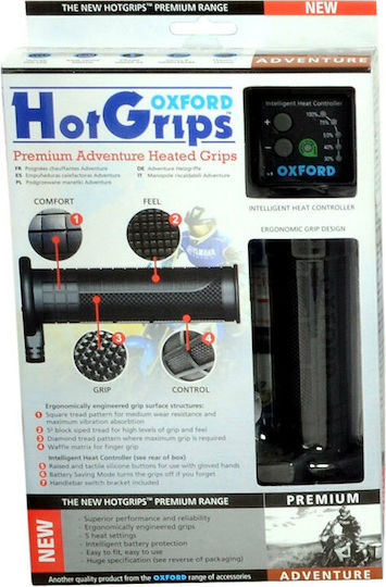 Oxford Heated Motorcycle Grips Hot Grip Adventure OF690 in Black Colour OF690