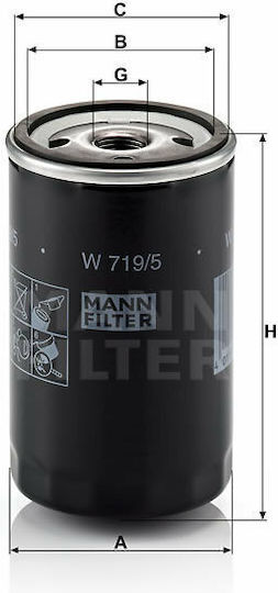 Mann Filter Φίλτρο Λαδιού Αυτοκινήτου για Audi/Vw