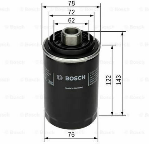 Bosch Φίλτρο Λαδιού Αυτοκινήτου για Audi/Seat/Skoda/VW
