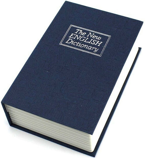 ACP The New English Dictionary Book Safe with Lock Blue 24x15x5.5cm