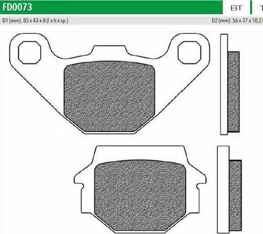 Newfren Motorcycle Brake Pads Rear Brake Pads KLE500 for Aprilia Tuareg Kawasaki KX / KDX / GPZ / Sherpa Ktm 125 SX / 125 EXC / LC4 / 500 MX Yamaha XT