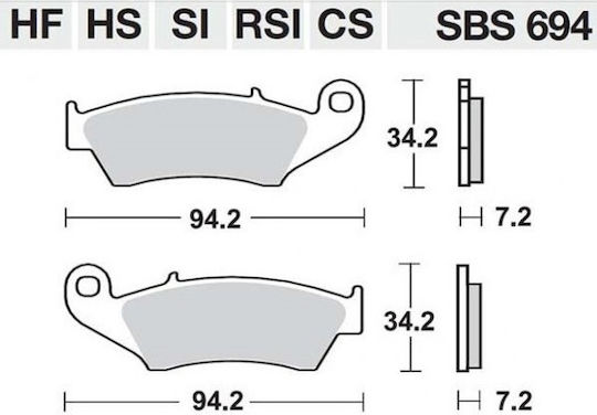 SBS Motorcycle Brake Pads FA185-FA389 for Yamaha WRF 250 / YZ 250