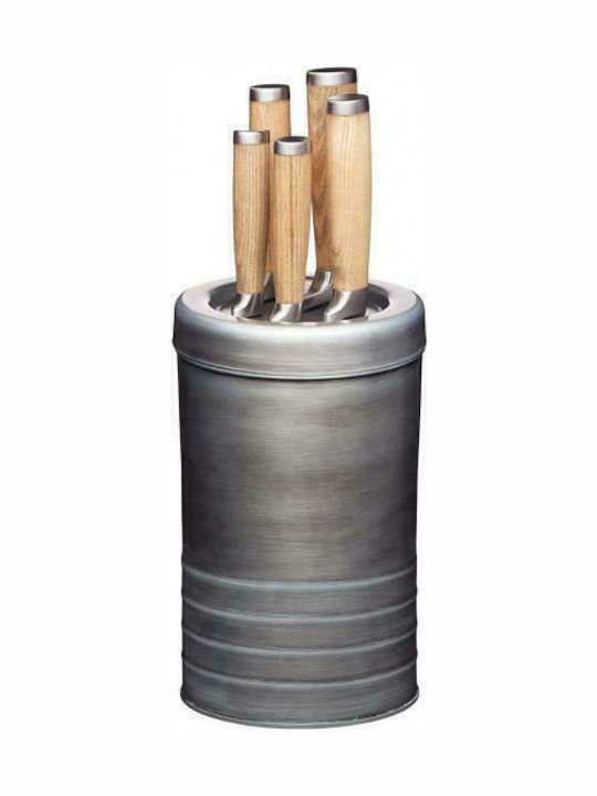 Kitchen Craft Industrial Knife Set with Stainless Steel Base 5 Pieces