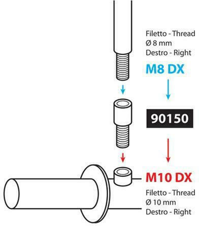 Lampa Адаптер за мотоциклет 1бр Черен