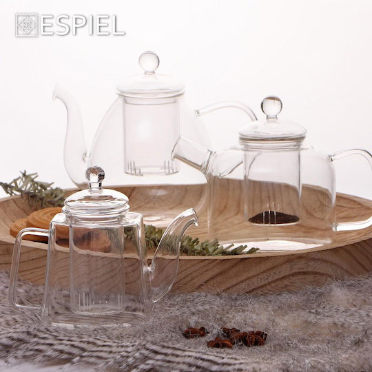Espiel Teapot with Filter Glass Transparent 725ml