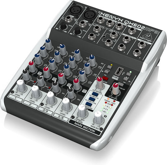 Behringer Xenyx QX602MP3 QX602MP3 Αναλογική Κονσόλα 6.0 Καναλιών με Phantom Power & 2 Εισόδους XLR