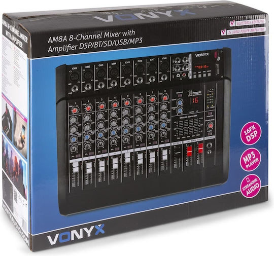 Vonyx AM8A 172.574 8 XLR Inputs & Bluetooth