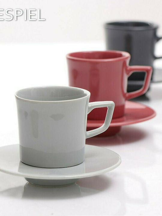 Espiel Essentials Ceramic Espresso Cup Set 100ml Anthracite