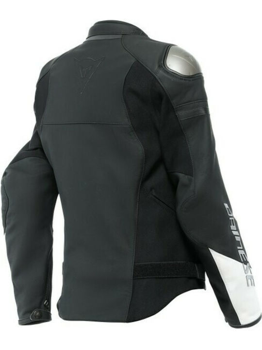 Dainese Rapida Lady Leder Damen Jacke 4 Jahreszeiten Black Matt/White