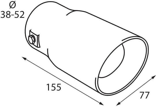 Lampa Amortizor de eșapament TS-49 Universal Φ38-52mm