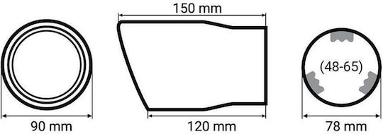 AMiO Exhaust Muffler for Universal 48-65cm Carbon