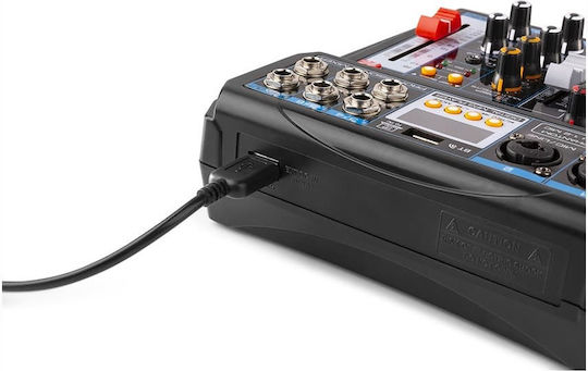 Vonyx VMM-P500 172.580 Αναλογική Κονσόλα 4.0 Καναλιών με Phantom Power & 2 Εισόδους XLR & Bluetooth