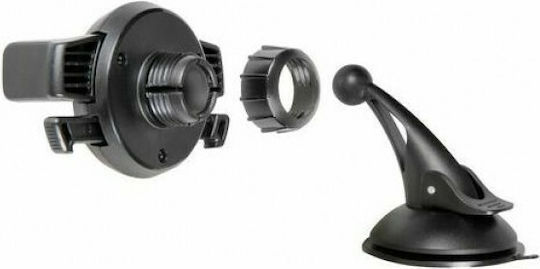 Lampa Atmos Fin Βάση Κινητού Αυτοκινήτου με Ρυθμιζόμενα Άγκιστρα Μαύρη