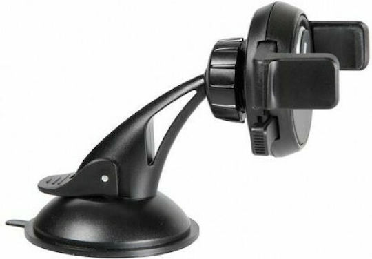 Lampa Atmos Fin Βάση Κινητού Αυτοκινήτου με Ρυθμιζόμενα Άγκιστρα Μαύρη