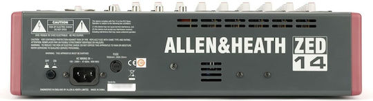 Allen & Heath ZED-14 6 XLR Inputs
