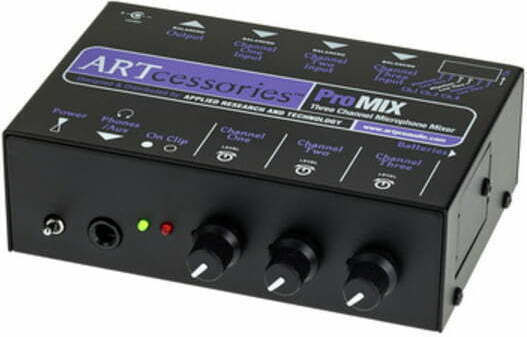 ART Pro Audio ProMix Analog Mixer 3 Channels with Phantom Power and 3 XLR Inputs