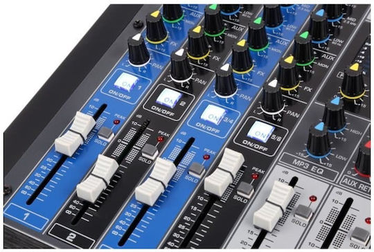Power Dynamics PDM-S804 172.622 Αναλογική Κονσόλα 8 Καναλιών με Phantom Power & 4 Εισόδους XLR & Bluetooth