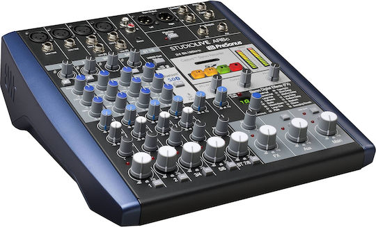 Presonus StudioLive AR8c APA2020-00045 Analoge Konsole 8 Kanäle mit Phantom Power & 4 XLR-Eingänge & Bluetooth