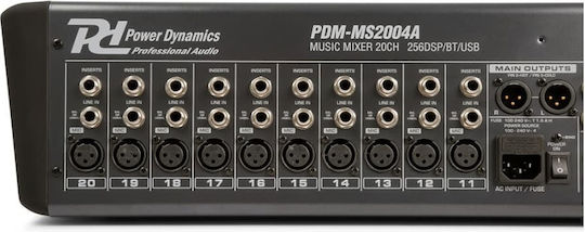 Power Dynamics PDM-S1604 172.626 Αναλογική Κονσόλα 16 Καναλιών με Phantom Power & 10 Εισόδους XLR & Bluetooth