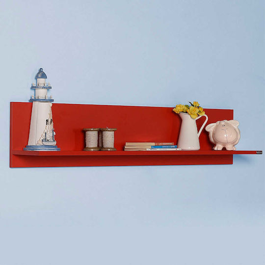 Wall Shelf Raf 11 Red 120x20x25cm