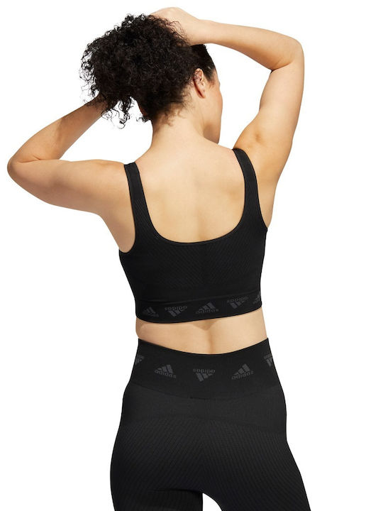 adidas Performance Aeroknit Γυναικείο Αθλητικό Μπουστάκι Μαύρο