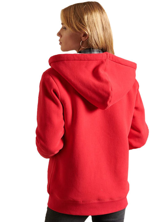 Superdry Women's Hooded Cardigan Campus Red