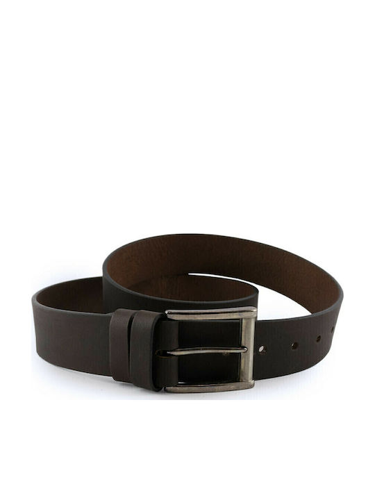 Kouros Men's Belt Leather Brown
