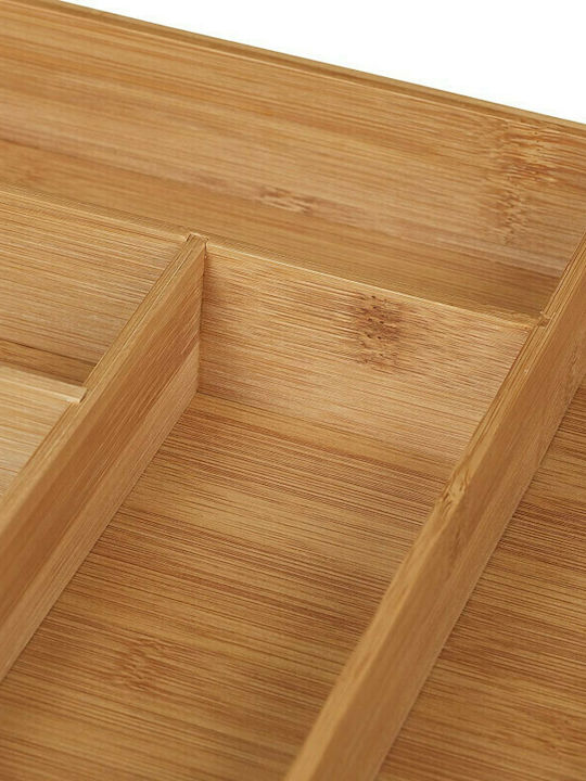 Relaxdays Wooden Drawer Cutlery Tray 43x30.5x5cm Brown