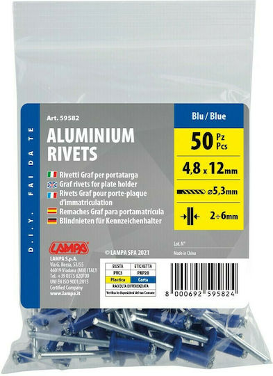 Lampa Aluminum Rivet 4.8/12mm 50pcs