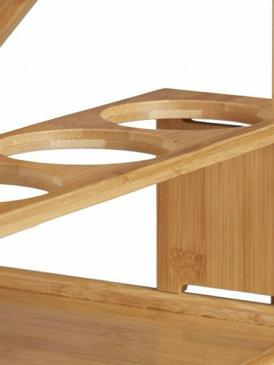 Auxiliary Outdoor Foldable Wood Table Natural 65x40.5x70cm