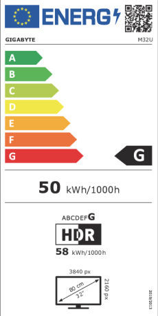 Gigabyte M32U IPS HDR Spiele-Monitor 31.5" 4K 3840x2160 144Hz