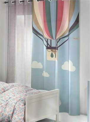 Saint Clair Детска завеса Balloons с куки Син 1752030115045 160x250cm