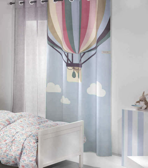 Saint Clair Детска завеса Balloons с куки Син 1752030115045 160x250cm