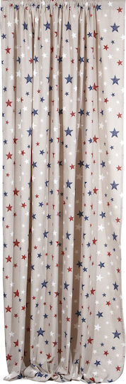 Viopros Kids Rod Pocket Curtain Sky Red 651734 140x270cm