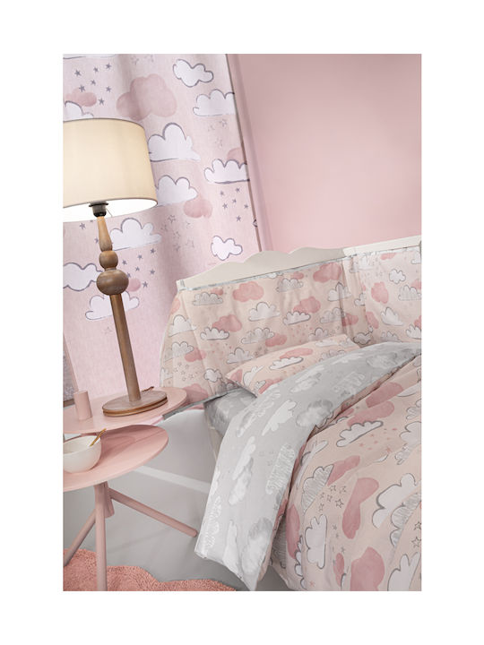Guy Laroche Kids Rod Pocket Curtain Cloudy Pink 1152030121002 145x270cm