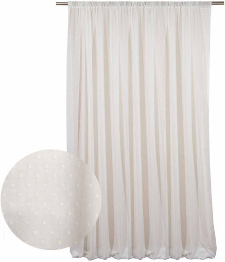 Viopros Perdea pentru Copii Confetti cu Tresă White 651499 140x270buc