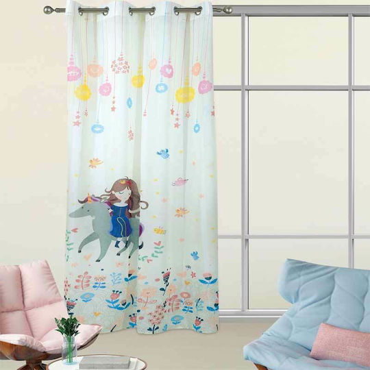 Das Home Perdea pentru Copii cu Capsatoare Albastră 420142802065 140x280buc