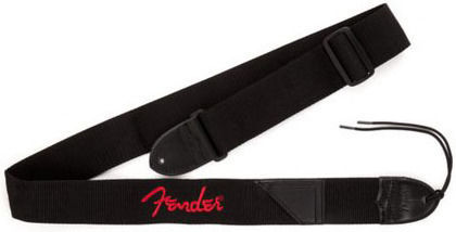 Fender 2'' Black Polyester with Red Logo