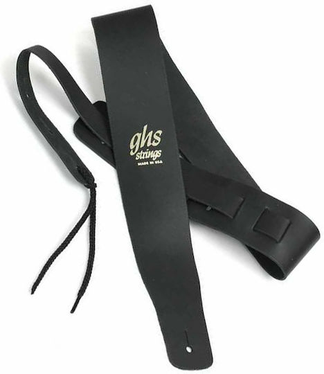 GHS Strings Leather Guitar Strap Strap for Guitar / Bass Black