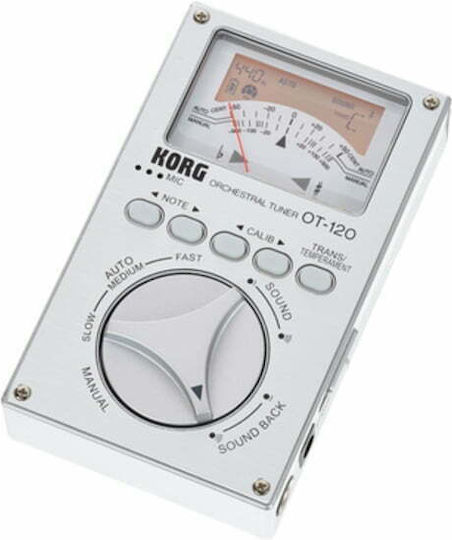Korg Chromatisch Tuner OT-120 in Silber Farbe