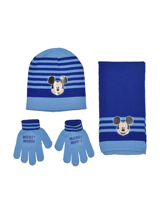 Stamion Kids Beanie Set with Scarf Fabric Light Blue
