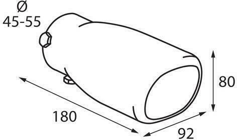 Lampa Μπούκα Εξάτμισης TS-10 Universal Τετράγωνη 45-55mm