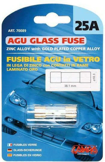 Lampa AGU Glass Fuse 25A Car Fuse Glass Round