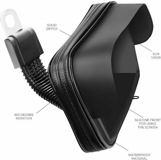 Motorrad Handyhalterung mit Koffer 6.5" für den Spiegel und Sonnenschutz 6.3"