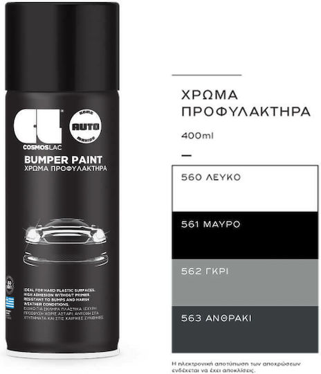 Cosmos Lac Farbe Stoßfänger Sprühfarbe von Autos Schwarz 400ml