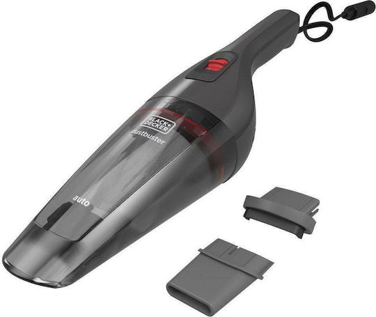 Black & Decker Σκουπάκι Αυτοκινήτου με Καλώδιο Αναπτήρα 12V 9W Grey / Red