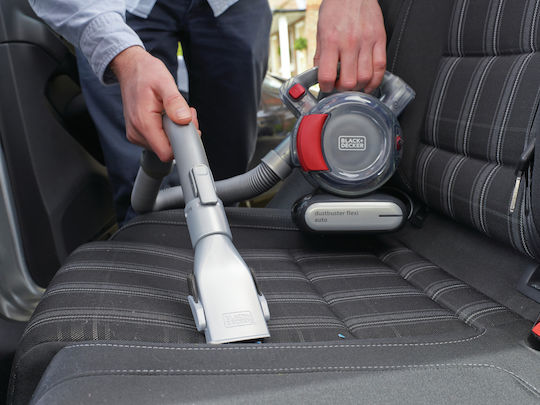 Black & Decker Car Handheld Vacuum Dry Vacuuming with Power 12.5W & Lighter Cable 12V Gray