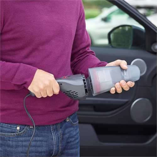Black & Decker Car Handheld Vacuum Dry Vacuuming with Power 8.8W & Lighter Cable 12V