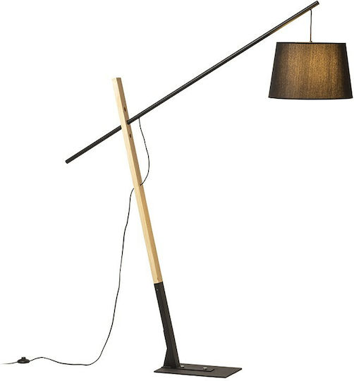 Rendl Light Studio Vintage Floor Lamp H214xW40cm. with Socket for Bulb E27 Black